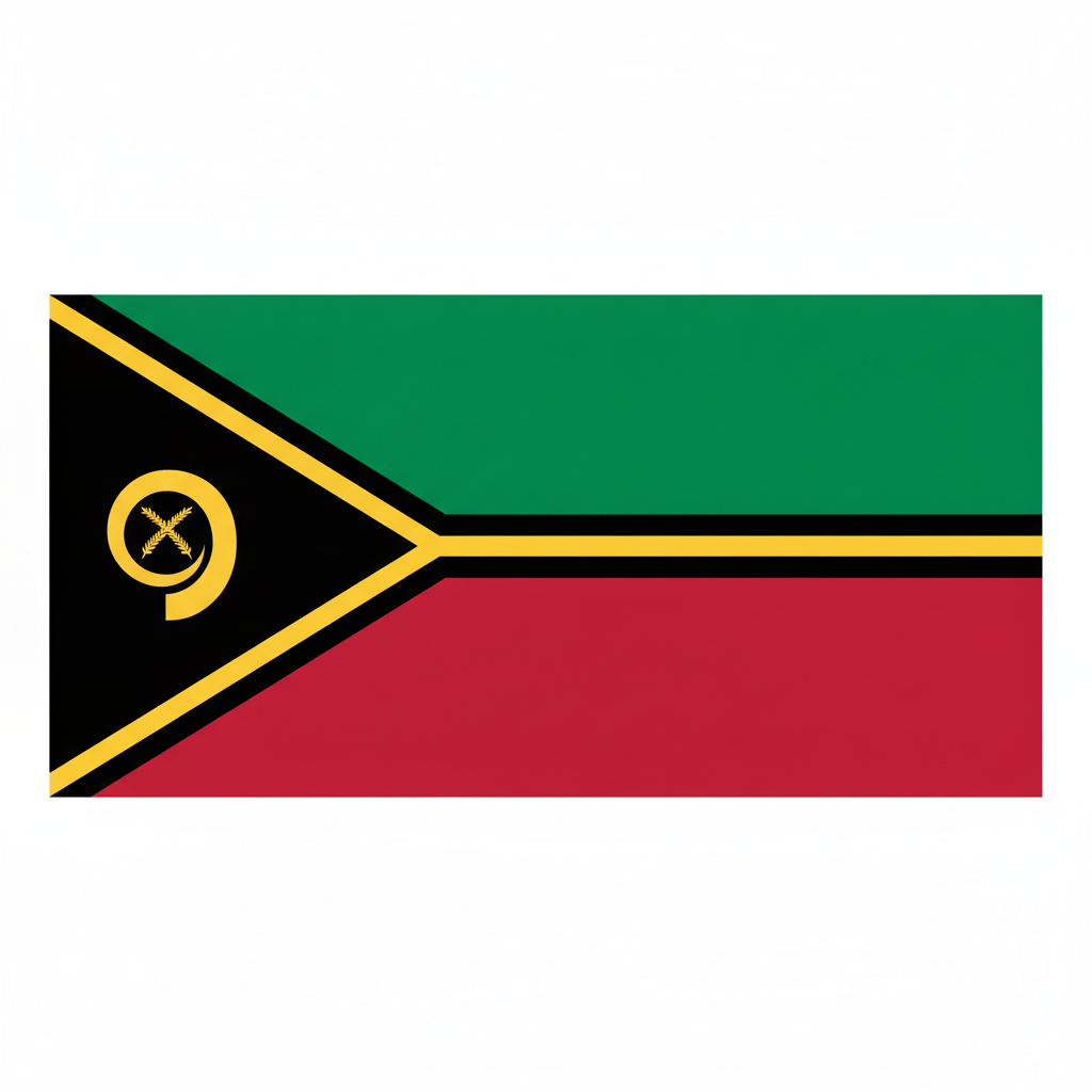 Vanuatu flag 2D vector