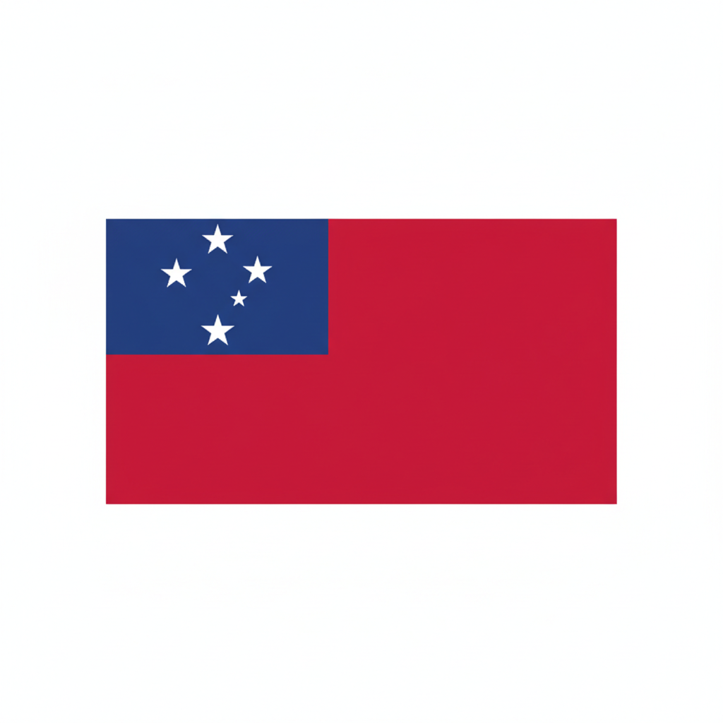 Samoa flag 2D vector