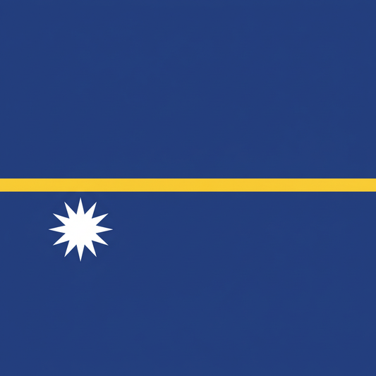 Nauru flag 2D vector